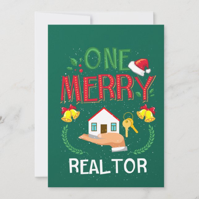 En Merry Realtor Real Gods Ugly jul Inbjudningar (Framsida)