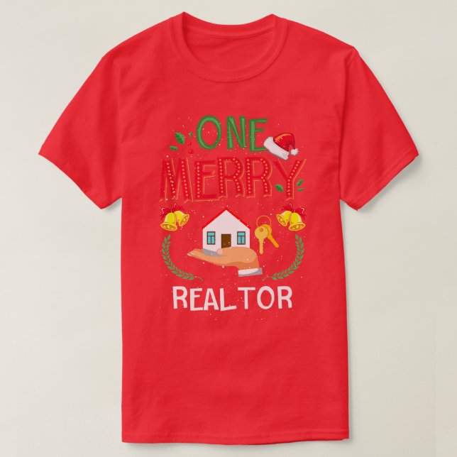 En Merry Realtor Real Gods Ugly jul Sweat T Shirt (Design framsida)