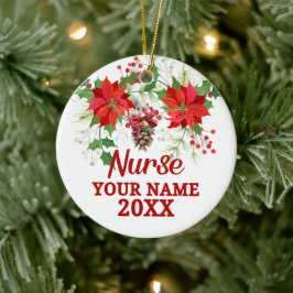 En Merry RN Nurse Registered Nurse-jul Julgransprydnad Keramik