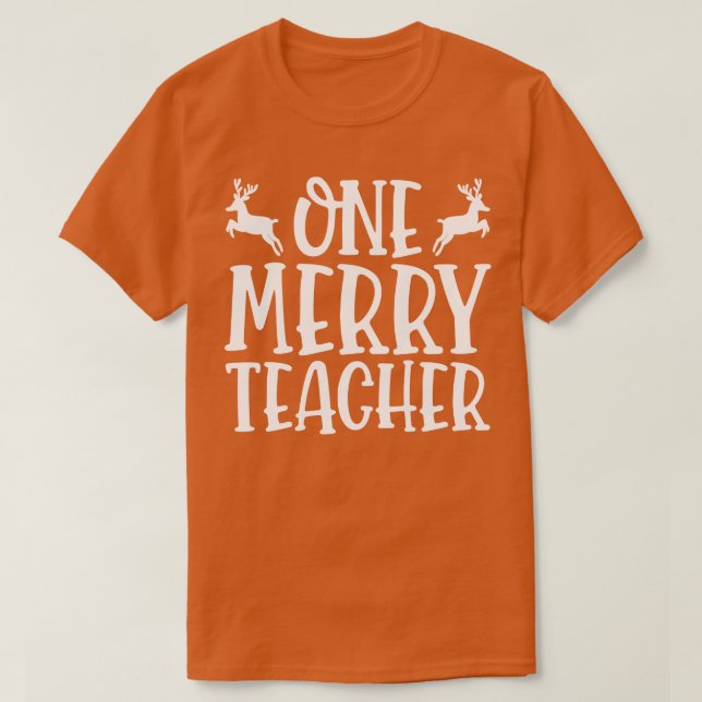 En Merry Teacher 1 T Shirt (Design framsida)