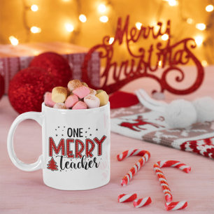 En Merry Teacher-Personlig jul Kaffemugg