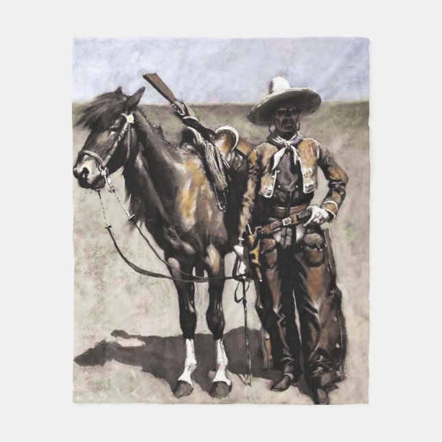 En mexikansk buccaro i Texas av Frederic Remington Fleecefilt (Framsidan)