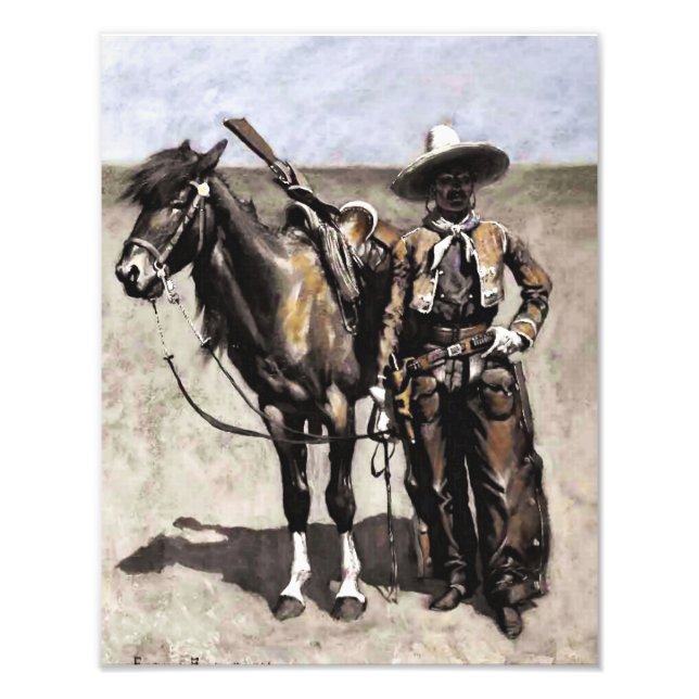 En mexikansk buccaro i Texas av Frederic Remington Fototryck (Framsidan)