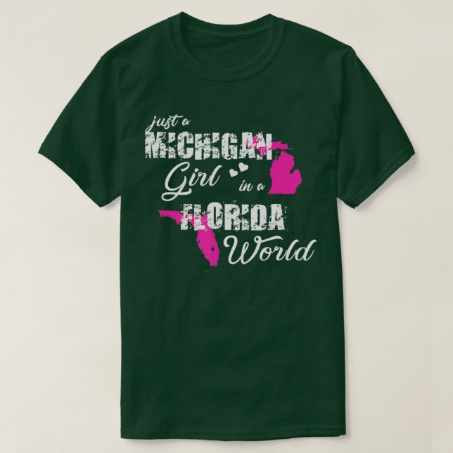 En Michigan-flicka i Fl T Shirt (Design framsida)