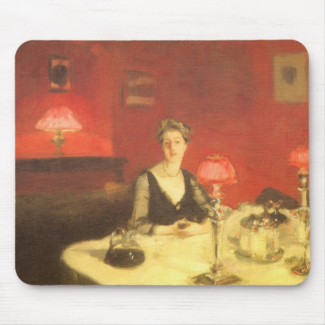 En middagsbords vid natt av John Singer Sargent Musmatta (Framsidan)