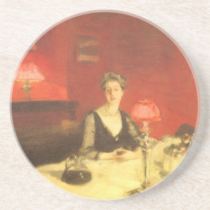 En middagsbords vid natt av John Singer Sargent Underlägg Sandsten