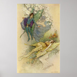 En Midsommar Nattens dröm av Warwick Goble Poster