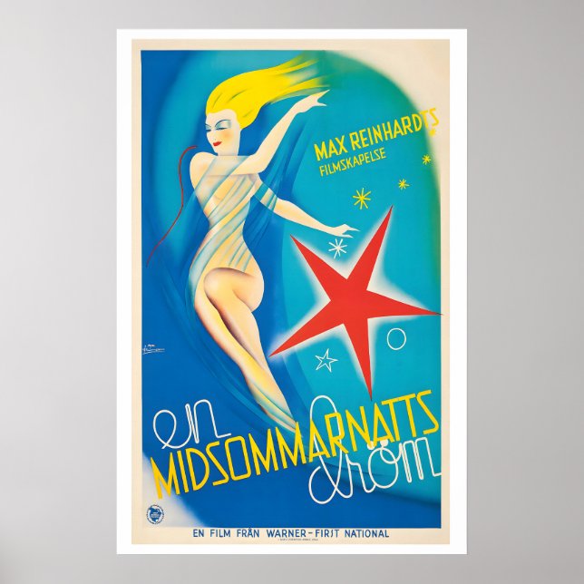 En Midsommarnatts Dröm Poster (Framsidan)