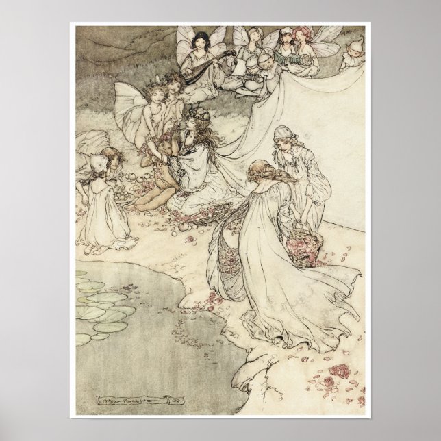 En midsommarnattsdröm, 1908 poster (Framsidan)