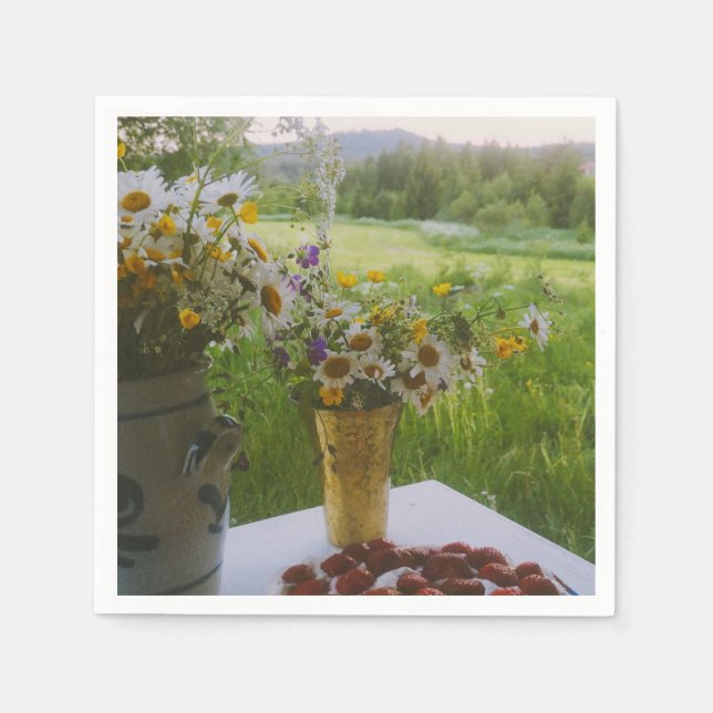 En Midsommarnattsdröm - Hälsingland - Sverige Pappersservett (Framsidan)