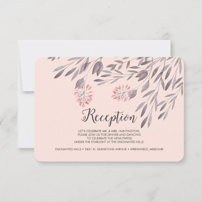 En midsommarnattskammare för mottagning av bröllop inbjudningar (Framsida)