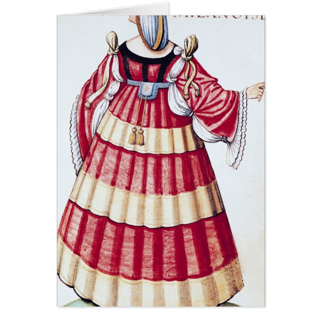 En Milanese dam Hälsningskort (Framsidan)