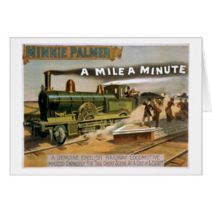 "En Mile en minimal" affisch för vintageTheatret Hälsningskort