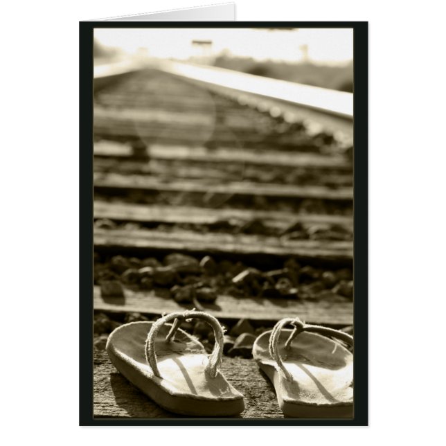 en mile i mitt skor - skräddarsy hälsningskort (Framsidan)