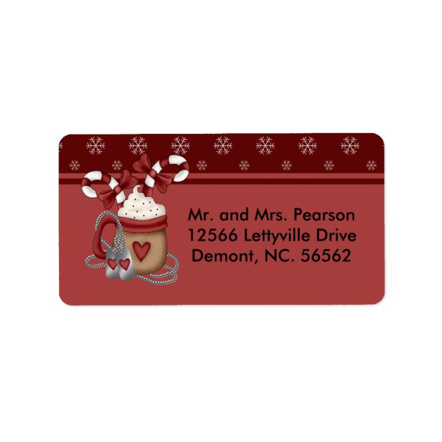 En militär jul adressetikett (Framsidan)