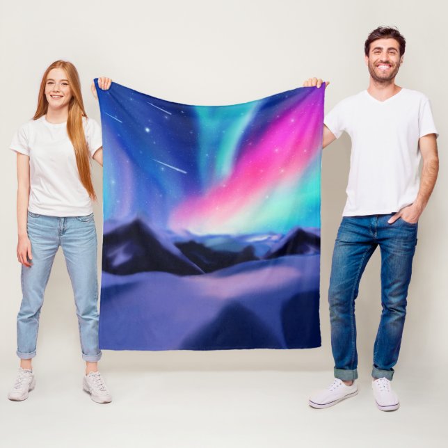 En miljon Aurora drömmer Fleece Blanket (På plats)