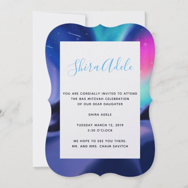 En miljon Auroror Inbjudningar (Framsida)