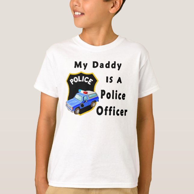 En min pappa är en polis t shirt (Framsida)