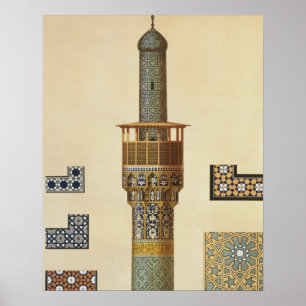 En Minaret och ett keramiskt specificerar från Poster