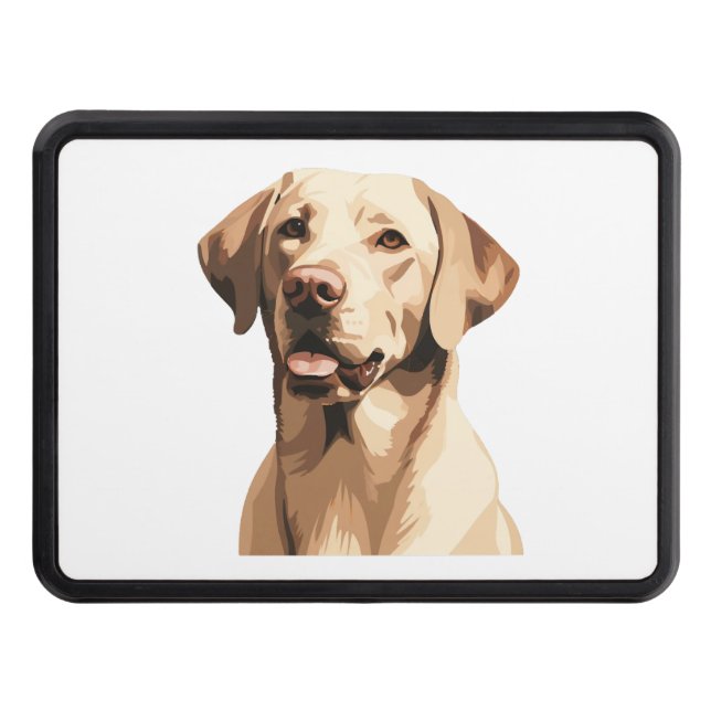 En minimalist av en mjuk karamellkräm av Labrador  Dragkroksskydd (Framsidan)