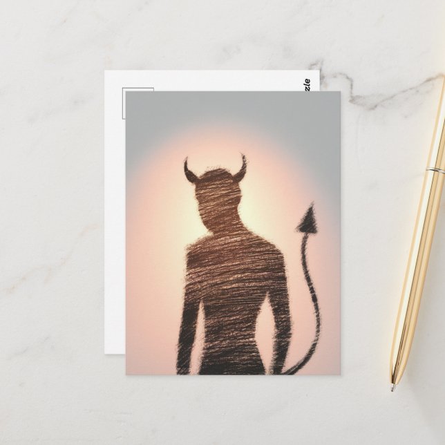 En minimalistisk inställning till lila av rosa vykort (Fram/Back In Situ)