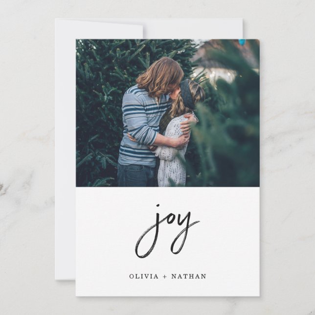 En minimalistisk jul | Joy med Photo Julkort (Framsida)
