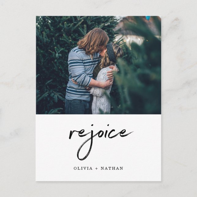 En minimalistisk jul | Rejoice med Photo Helg Vykort (Framsida)