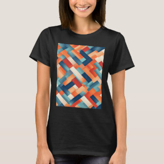 En minimalistisk oljemålning av optisk abstrakt t shirt