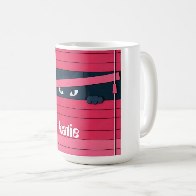 En minimalistisk stiliserad katt kaffemugg (Framsida höger)