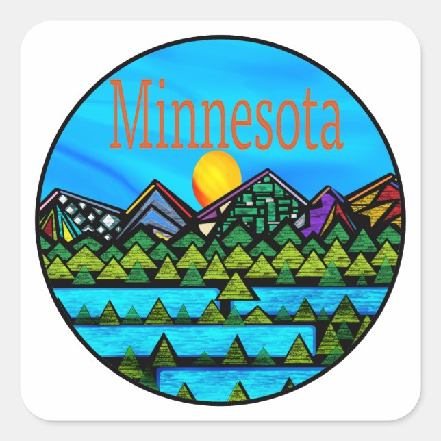 En Minnesota-dröm Fyrkantigt Klistermärke (Framsida)