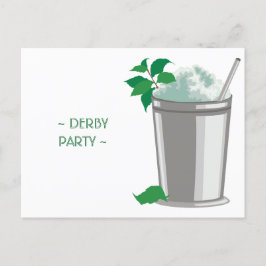 EN MINT JULEP DERBY PARTY-INBJUDAN VYKORT