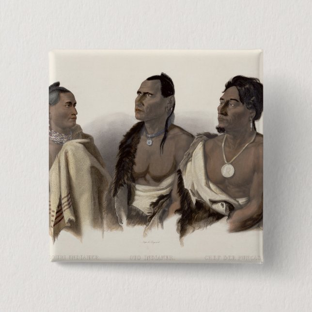 En Missouri indier, en Oto indier och chefen av Knapp (Framsida)