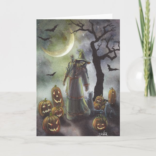 En mistpromenad på Halloween. Kort (Framsida)