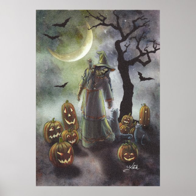 En mistpromenad på Halloween. Poster (Framsidan)