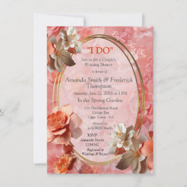 En mjuk 2024 färg av Peach Fuzz Flowers Inbjudningar