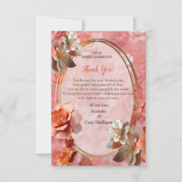 En mjuk 2024 färg av Peach Fuzz Flowers OSA Kort