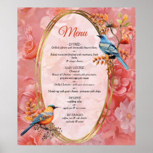 En mjuk, rosa nyans som heter Peach Fuzz Flowers Poster