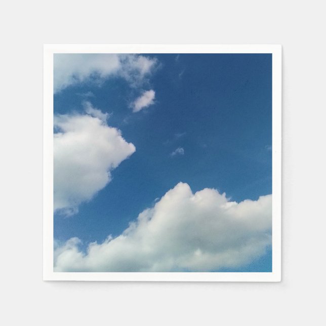 En mjukhet mot molnen pappersservett (Framsidan)