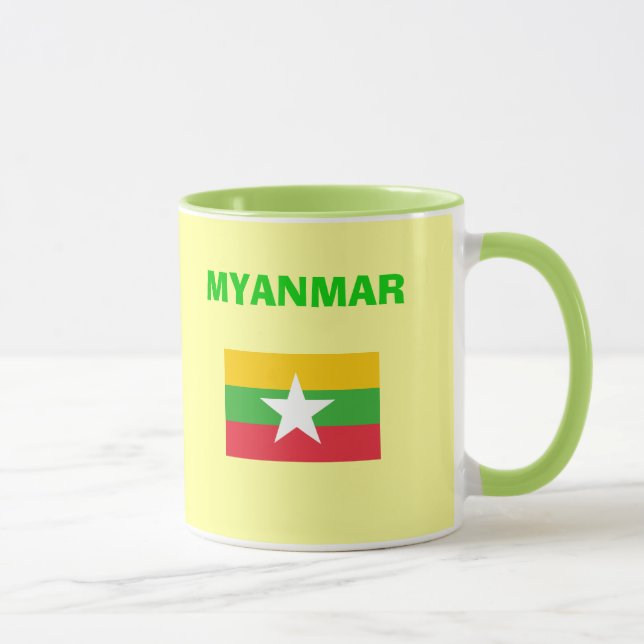 EN MMMyanmar land kodifierar muggen Mugg (Höger)