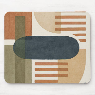 En modern abstrakt design med överlappande geo musmatta