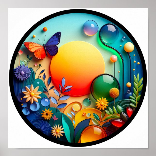 En modern abstrakt poster (Framsidan)