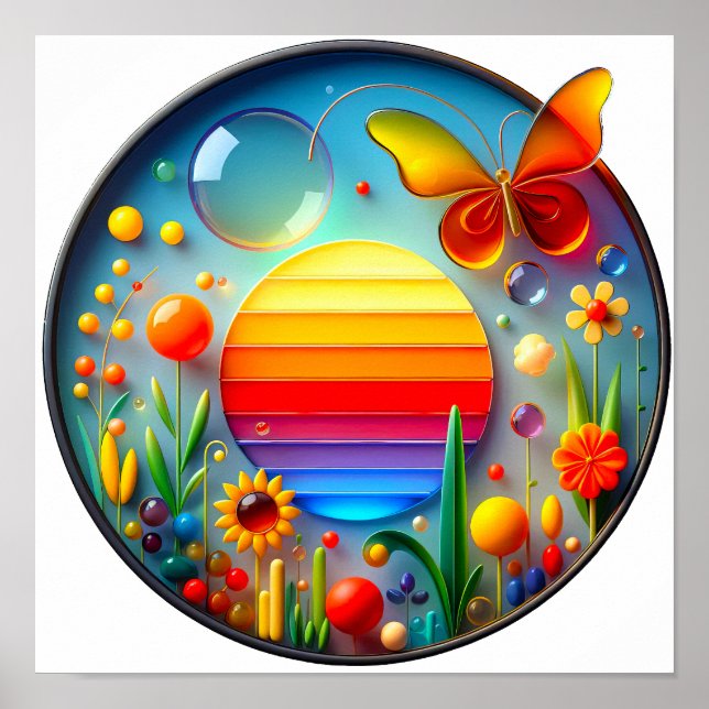 En modern abstrakt poster (Framsidan)