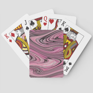 En modern abstrakt rosasvart vinkar mönster casinokort