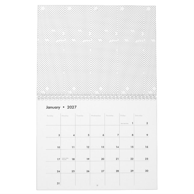 En modern design med en elegant kombination av kalender (Jan 2027)