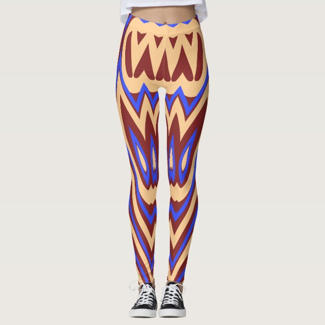 En modern färgstark "Ratti_Kreativ_Arts" Leggings (Framsida)