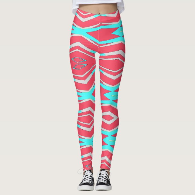 En modern flerfärgad abstrakt "Ratti_Creative_Arts Leggings (Framsida)
