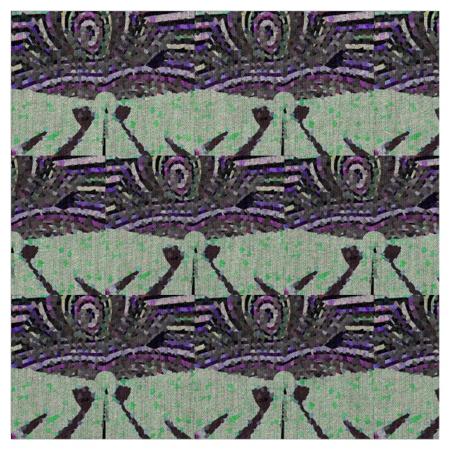 En modern gåva, mosaik, i ljust grönt färg _ tyg (Provkarta)