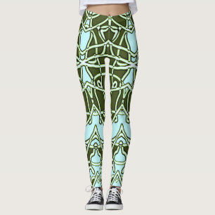 En modern multifärgad, sömlös "Ratti_Kreativ_Arts" Leggings