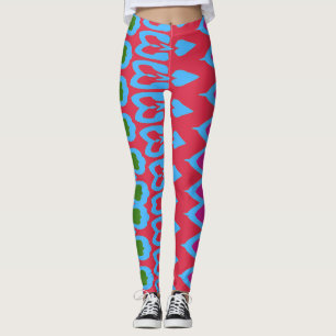 En modern multifärgad, sömlös "Ratti_Kreativ_Arts" Leggings