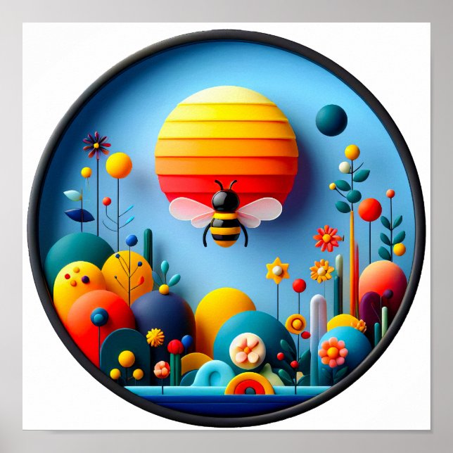 En modern naturtematisk abstrakt affisch (Framsidan)